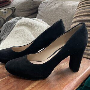 Clarks Black Suede Pumps